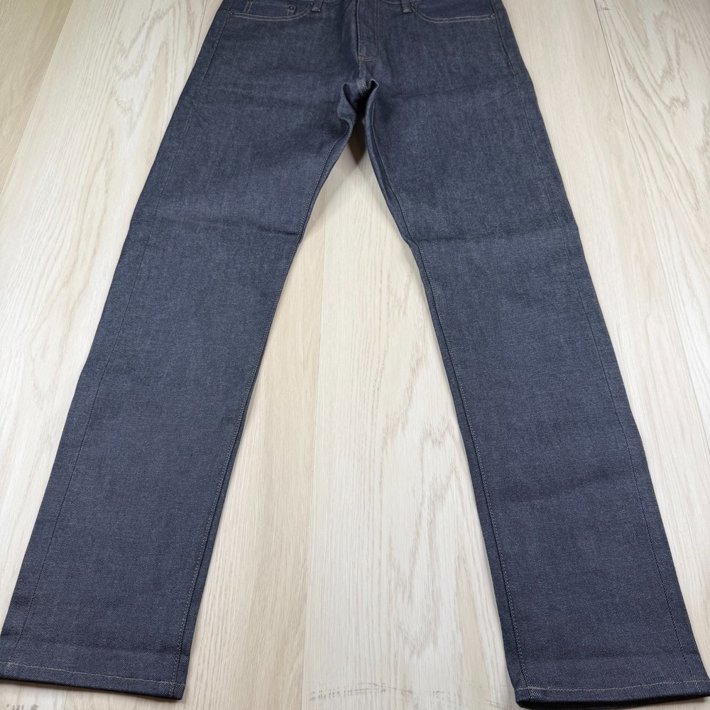 Uniqlo Mens Blue 5 Pocket Design Selvedge Denim Slim Straight Jeans Size 34x34 - Picture 2 of 16